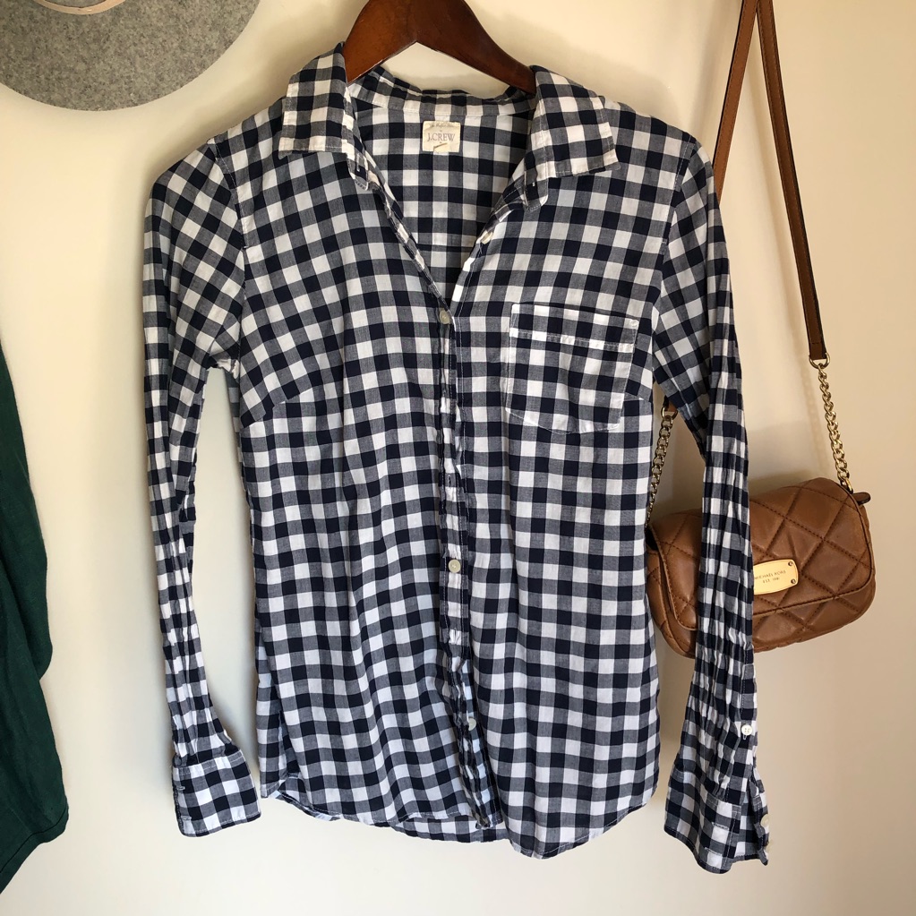 J. Crew Gingham Button Down